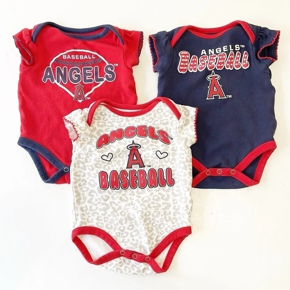 MLB Los Angeles Angels baby girls bodysuits
